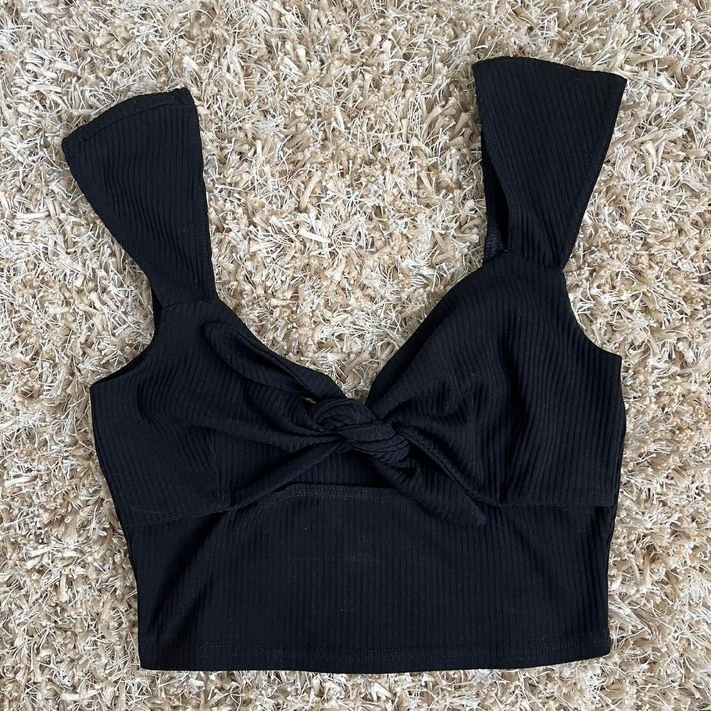 mixology black tie crop top